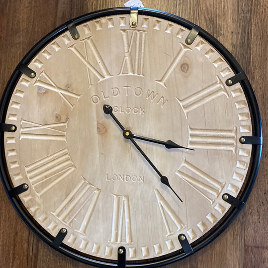 Wood and Iron Wall Clock