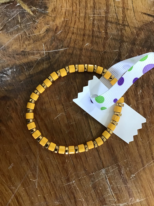 Enamel mango bracelet