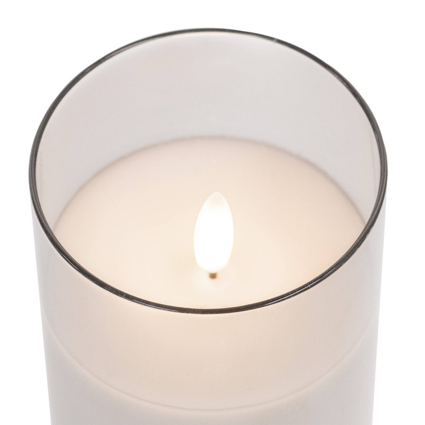 Flowers & Friendship 5in White LED Candle