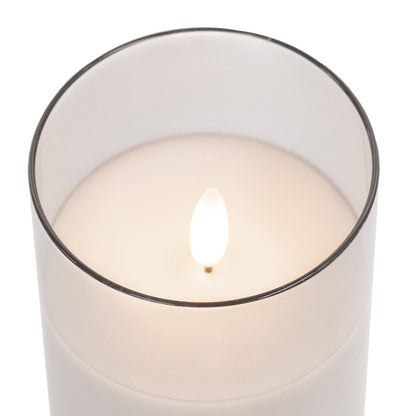 Flowers & Friendship 5in White LED Candle
