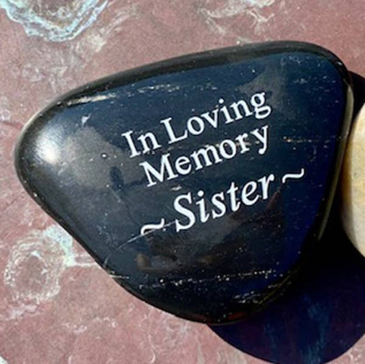 In Loving Memory River Rock - Sister