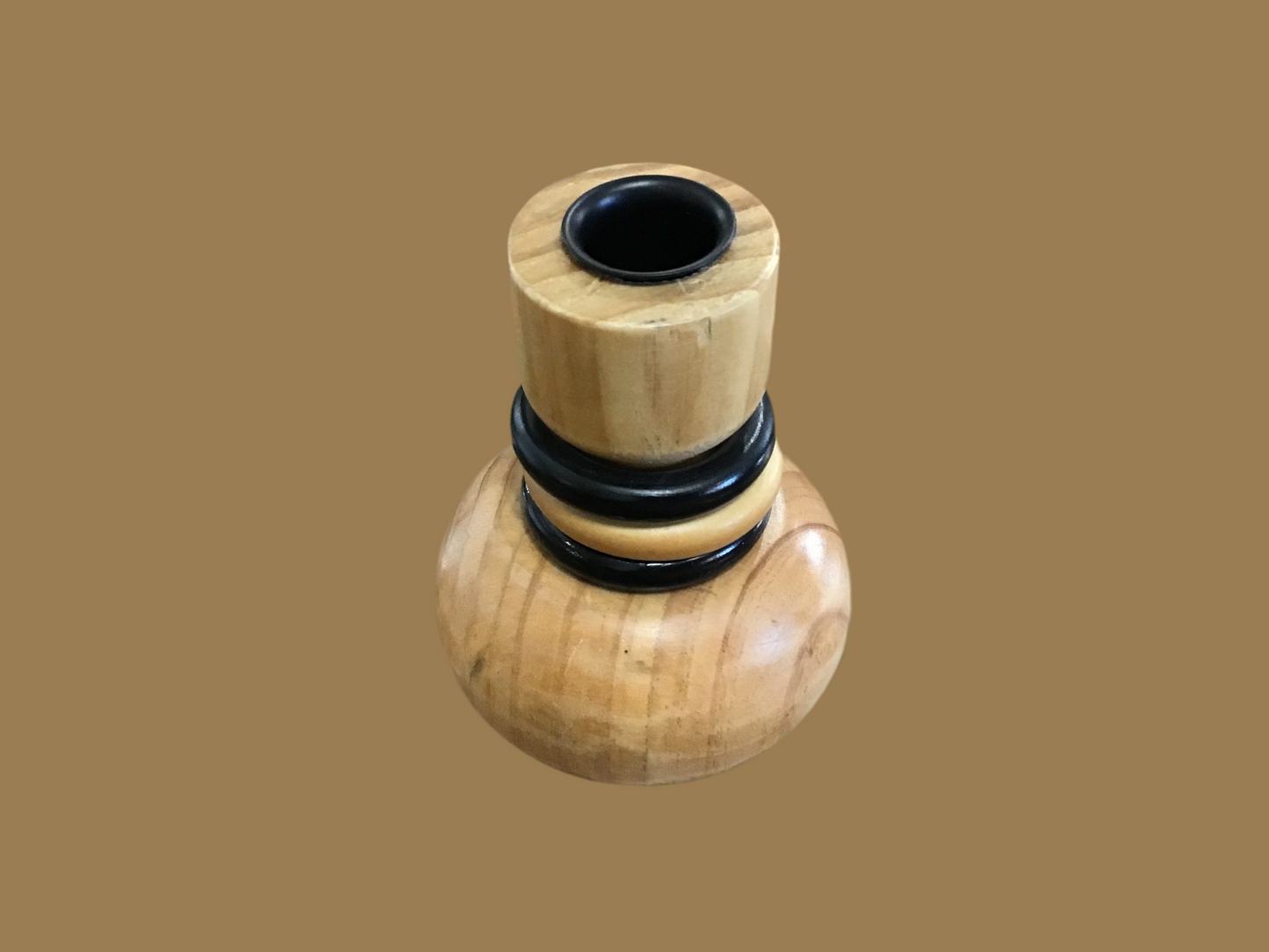Taper wood candle holder 4x5 1/2