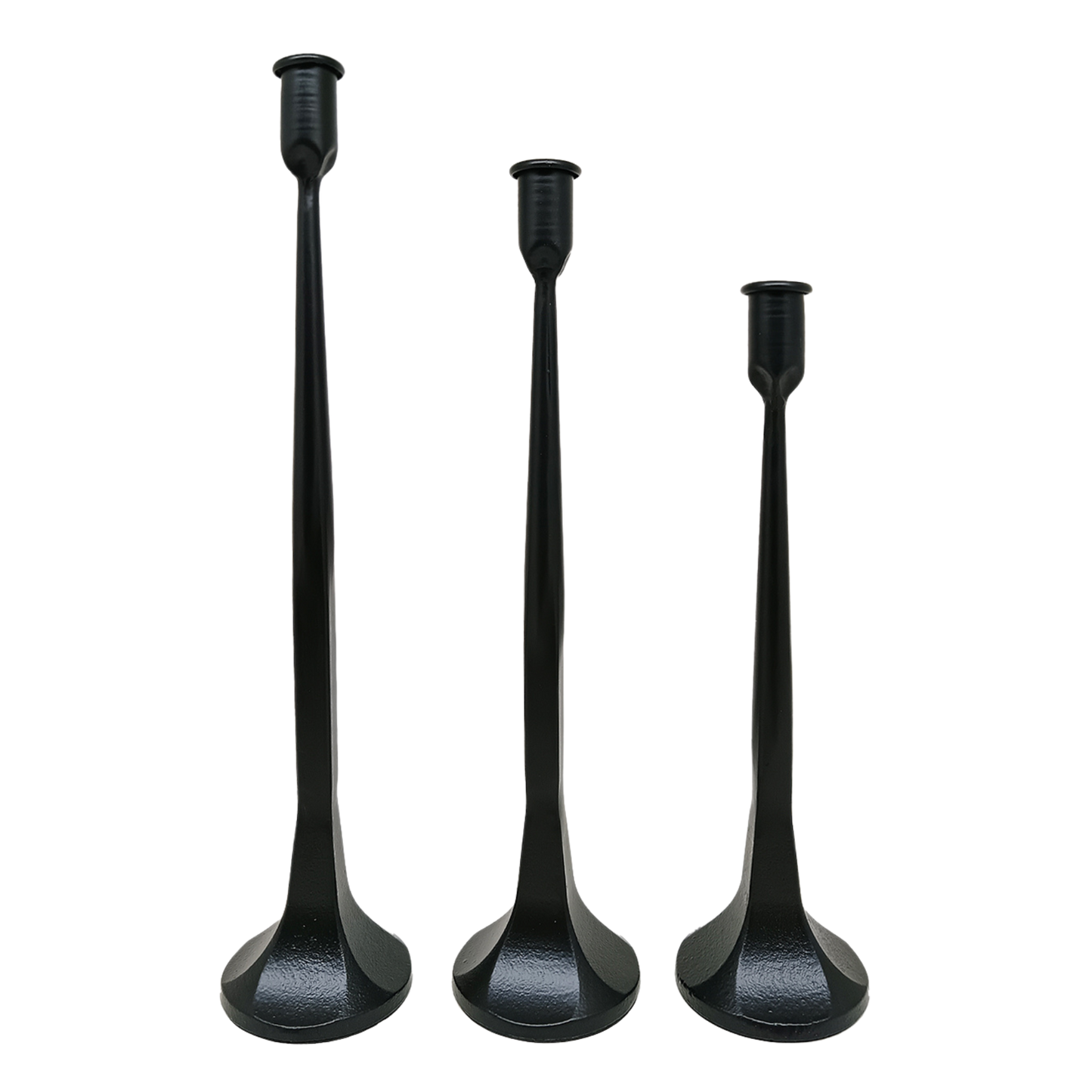 Cast Iron Taper Candle Holders, Set of 3 - Home Decor
