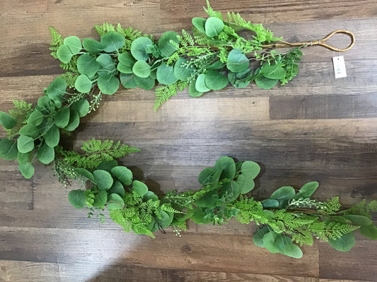 6’ Eucalyptus fern garland