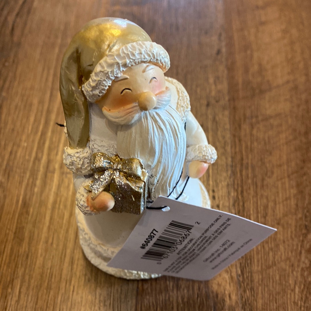 Gold Resin Santa