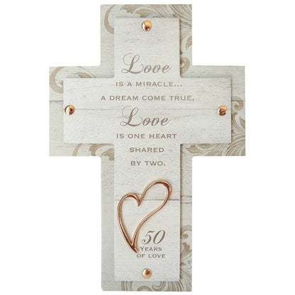 Love is a Miracle 50th Anniversary Cross