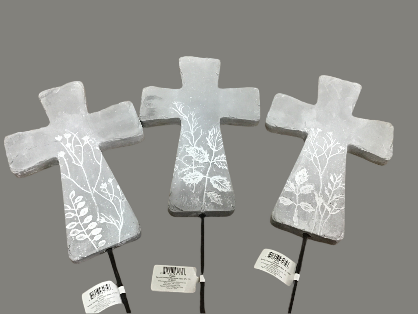 Mini cross memorial garden stake 18 inches tall three individual styles to choose from