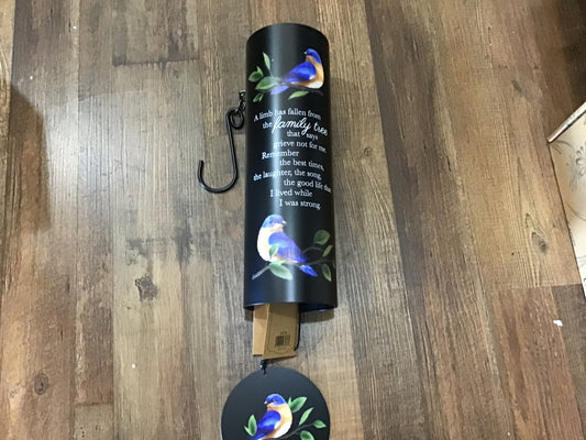 Large cylinder windchime memorial