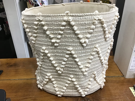 Fabric tote   17 inches tall  15 inches wide off white color