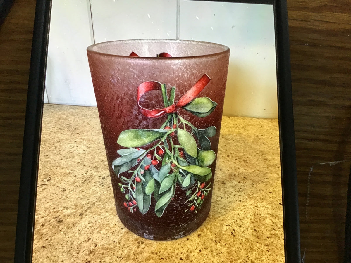 Mistletoe candle holder