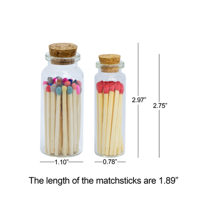 Small Match Bottles - Safety Matches in Jars with Striker