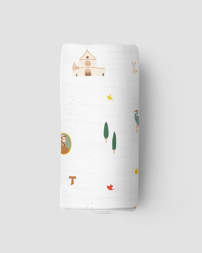 Catholic Muslin Swaddle Baby Blanket