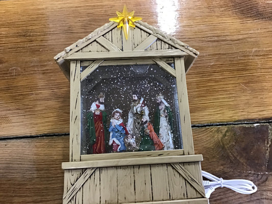 Shimmer nativity scene Christmas decor