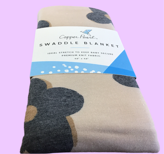 Copper pearl baby swaddle flower pattern