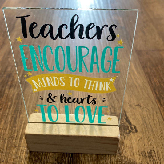Teacher Glass Block