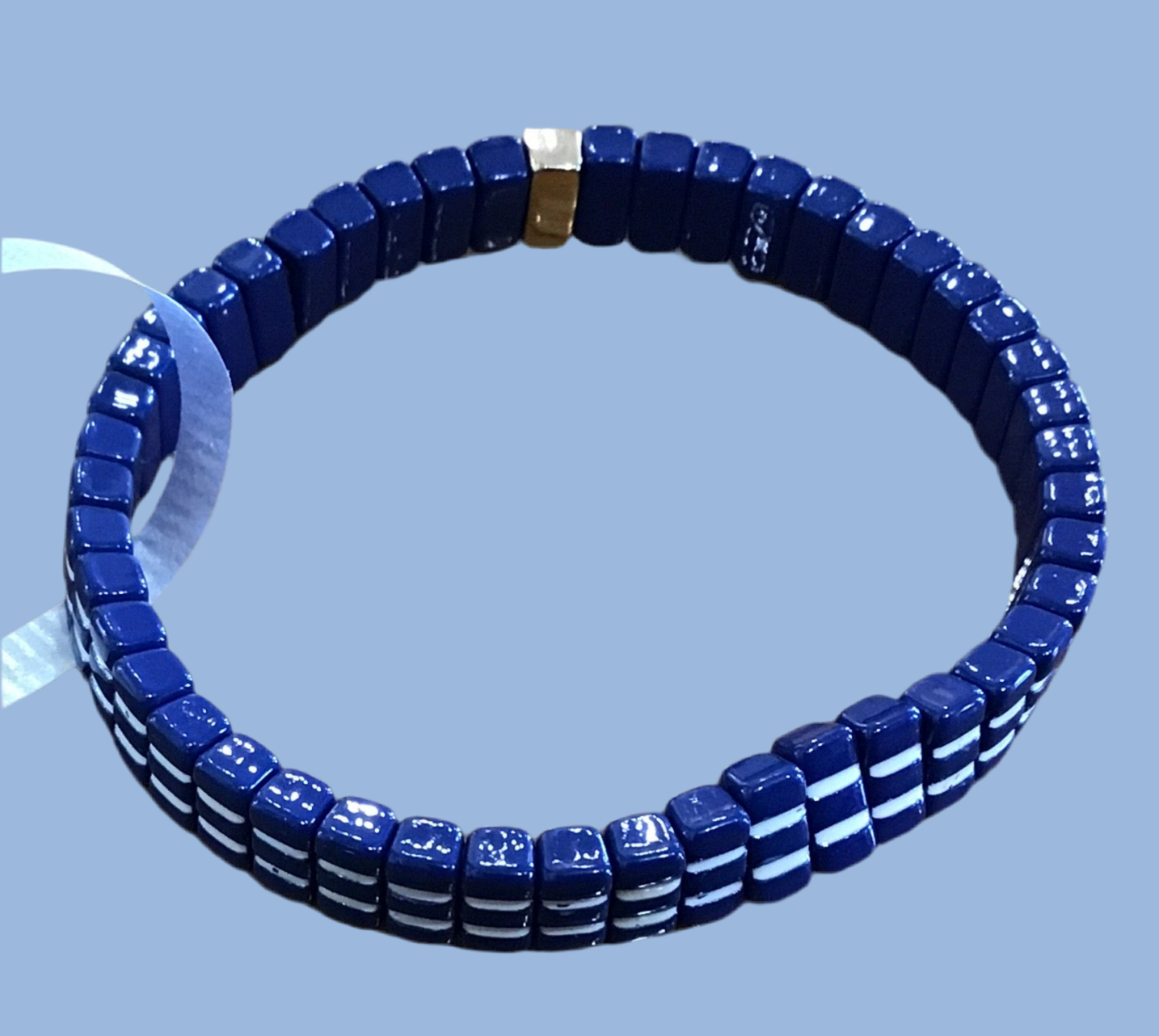 Small tile midnight blue bracelet