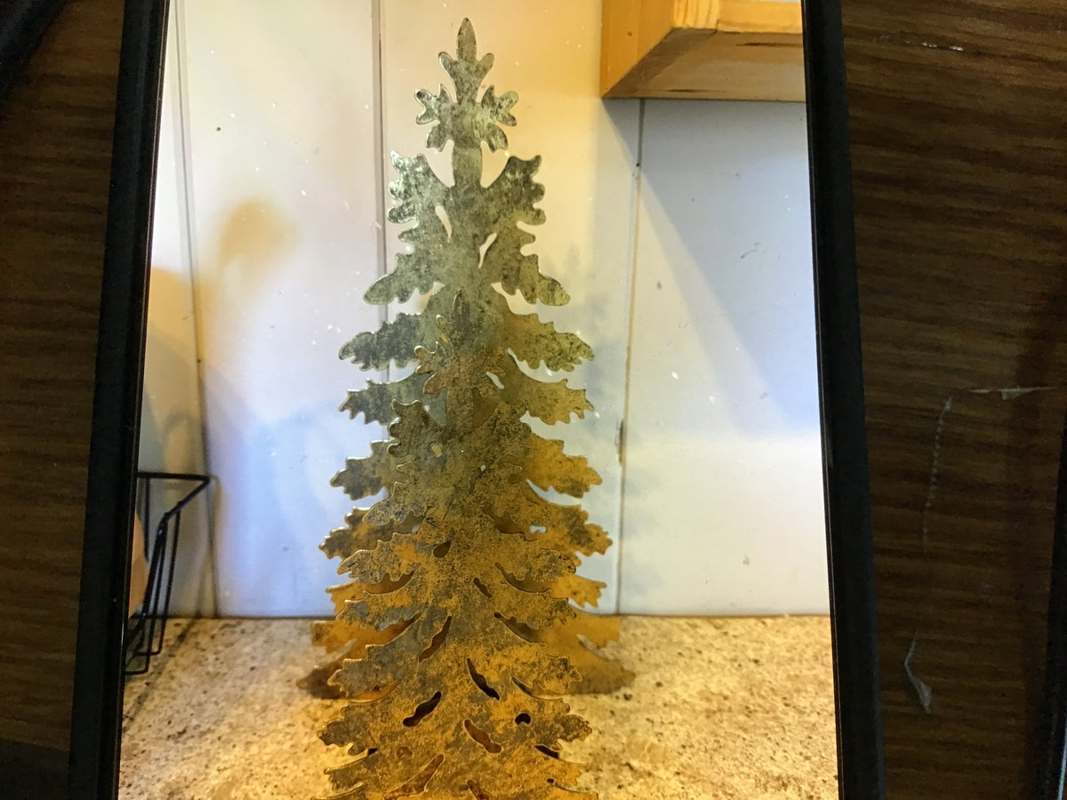 Gold tree candle holder