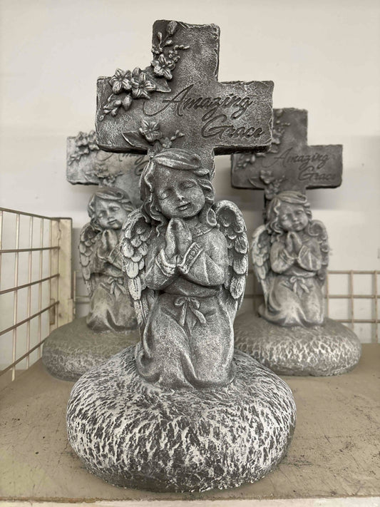 Amazing Grace Kneeling Angel Cross