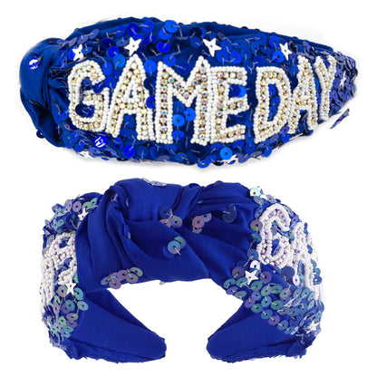 Game Day Top Knotted Jeweled Beaded Headband