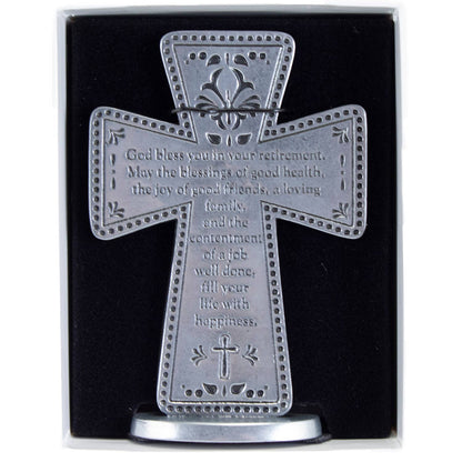 Standing Message Cross for Retirement