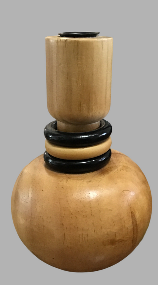 Taper candle holder 5”h 7”h wood
