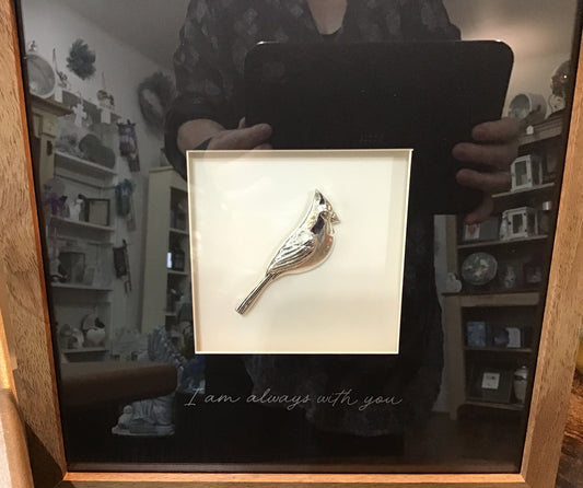 Memorial frame  art cardinal 13 by 13
