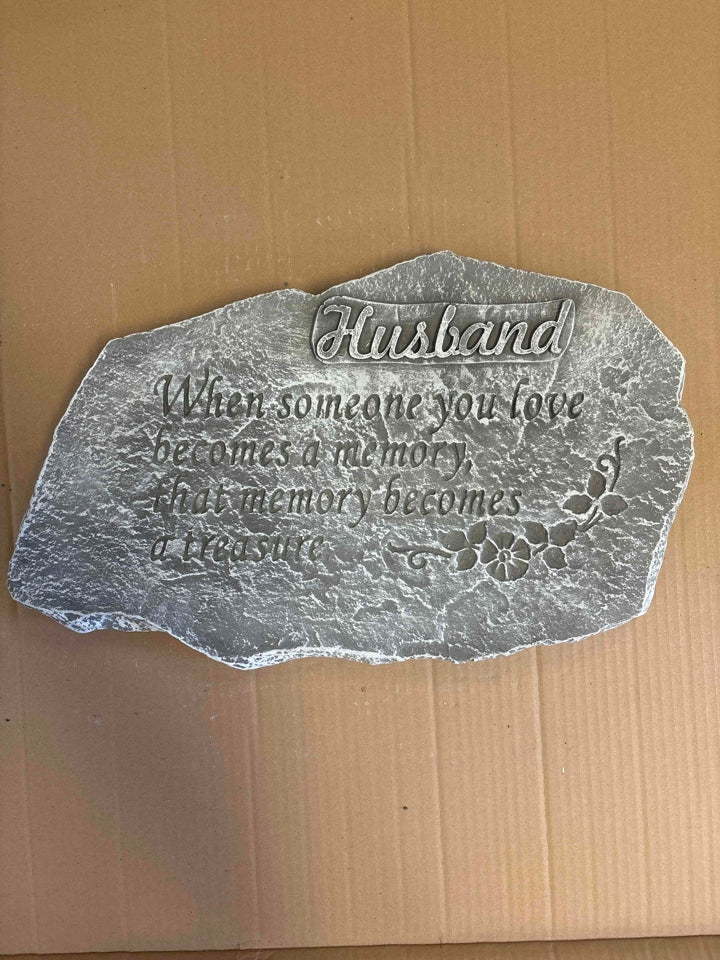 Husband Cement Plaque