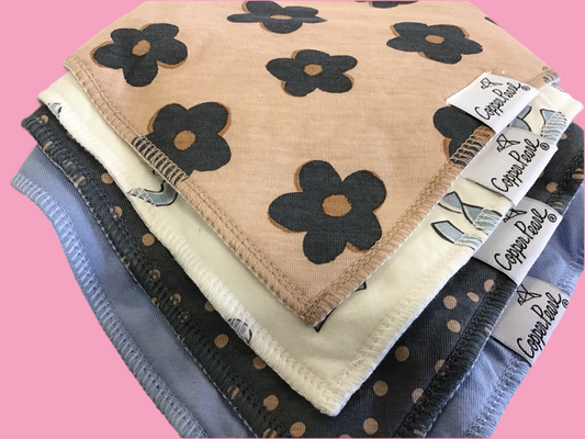Copper pearl baby bandana bibs set of four