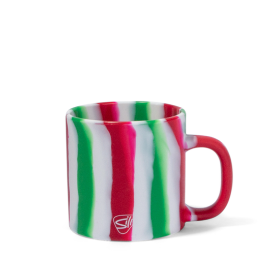 16 oz Silicone Coffee Mug with Lid - Poinsetta