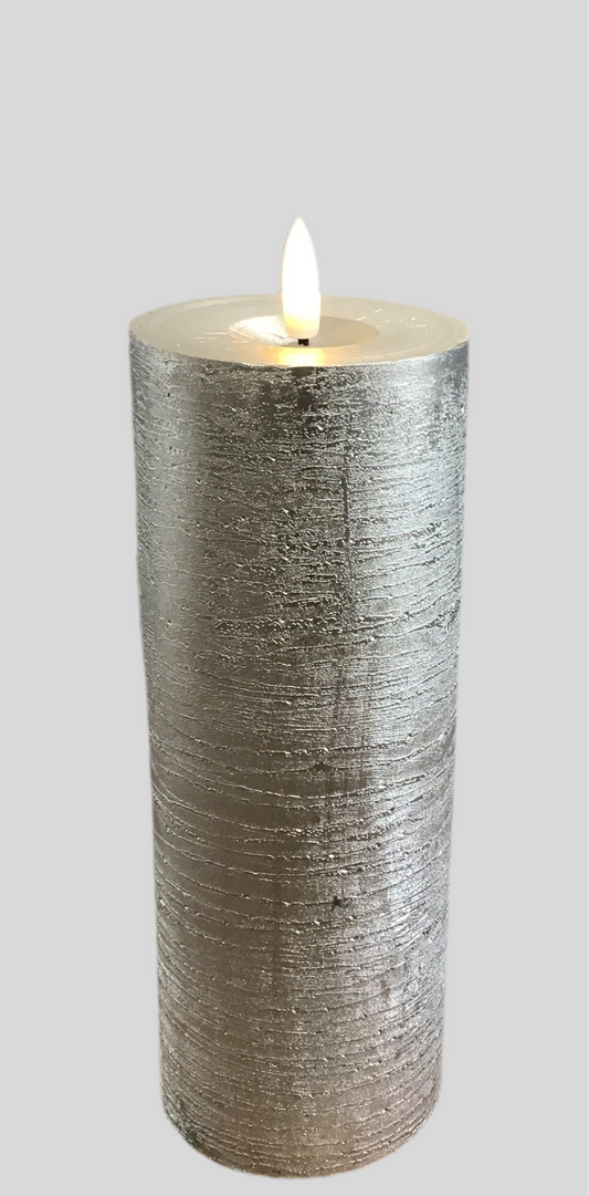 Silver candle 8” 4&8 hr timer