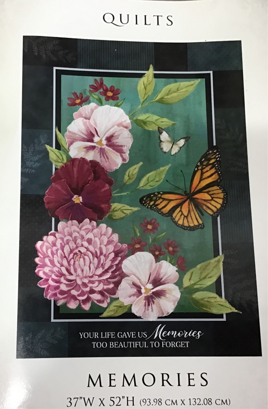 Memorial quilt / Your life gave us Memories too beautiful to forget ( throw blanket )