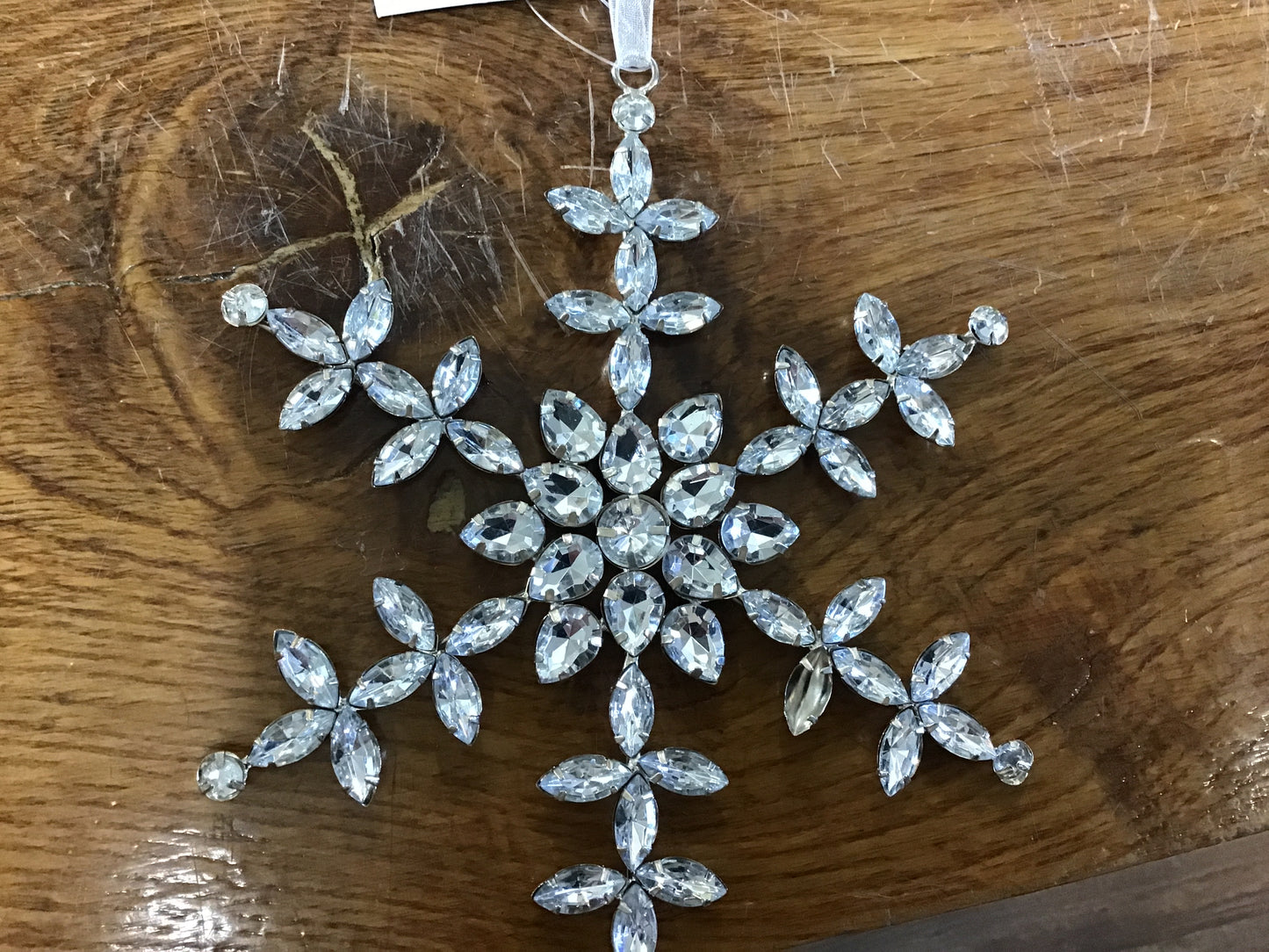 Silver snowflake ornament