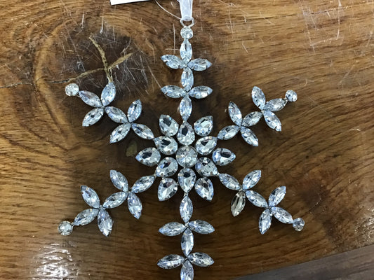 Silver snowflake ornament
