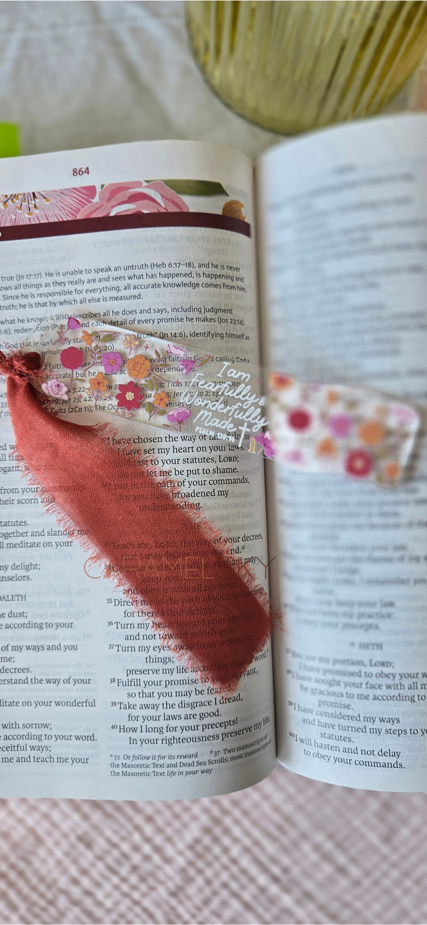 Psalms Acrylic Bookmark, Christian Faith Bookmark, Handmade