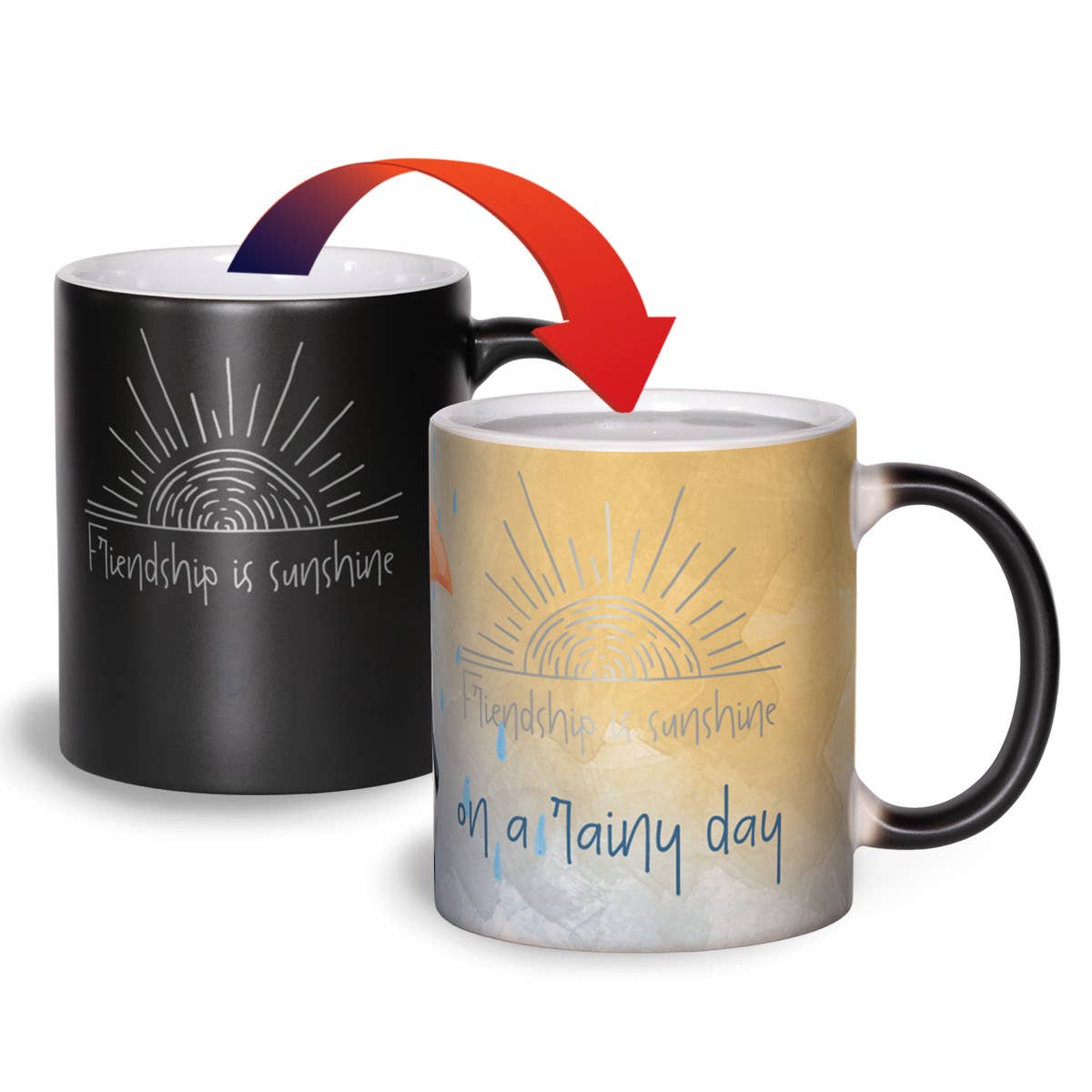 Matte Color Changing Mug - Panda Friends