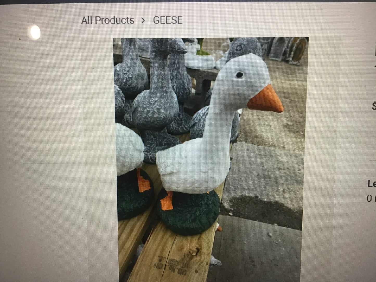 14” painted goose
