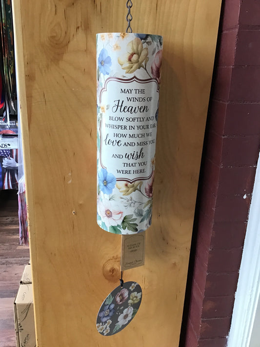 Large cylinder windchime memorial winds of heaven