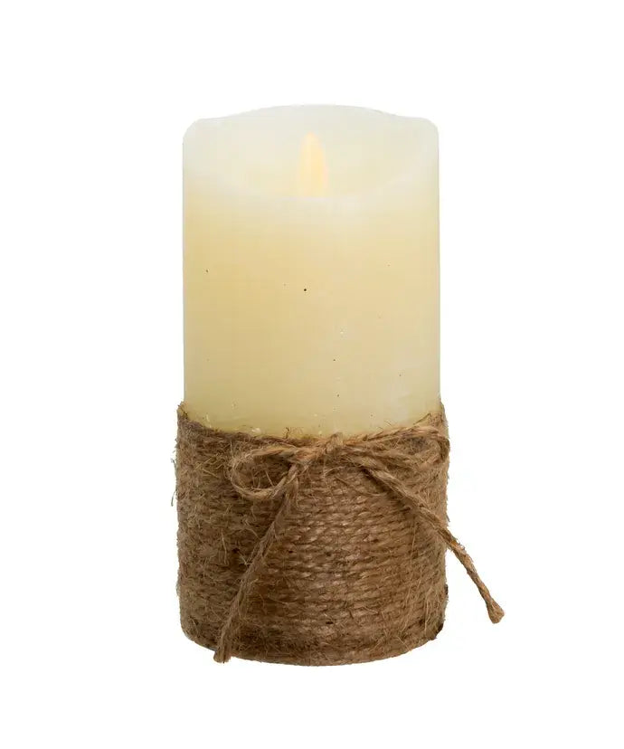 6"B/O LED ROPE CANDLE+FLICKER FLAME