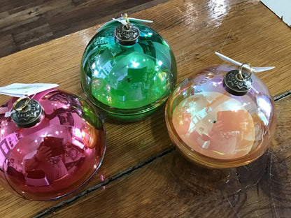 Glass Christmas candle ornament shelf sitter sold separately