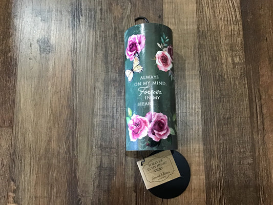 Small cylinder windchime memorial in my heart