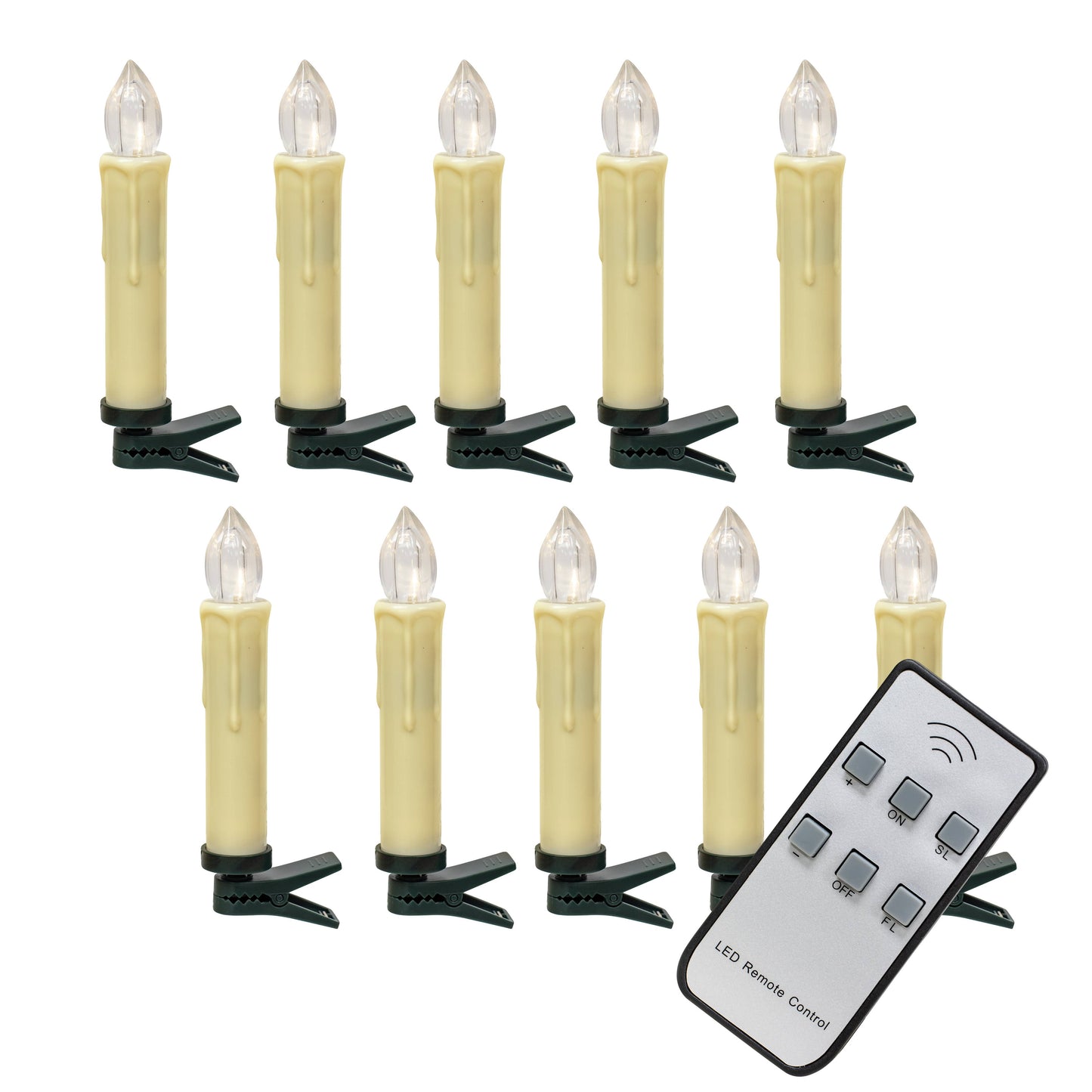 10/Set, Remote Clip Tapers, Ivory