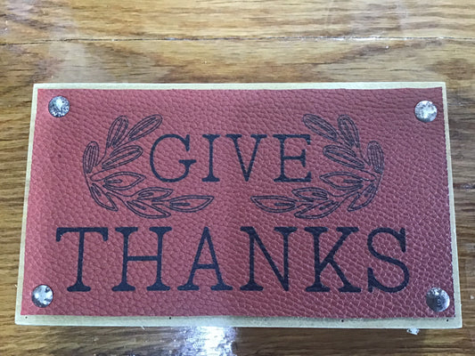 Give thanks plaque