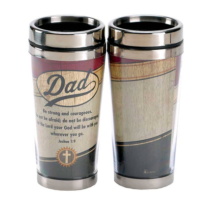 Joshua 1:9 Travel Mug 16 oz For Dad