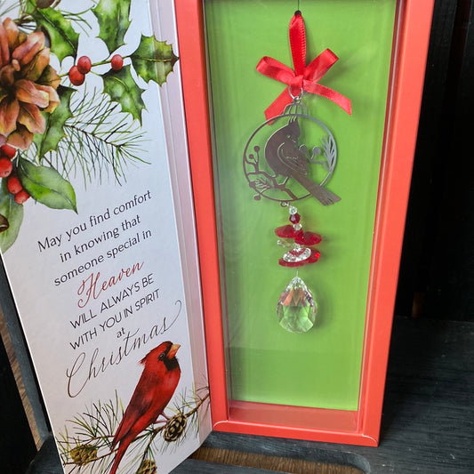 Christmas Cardinal Memorial Boxed Ornament