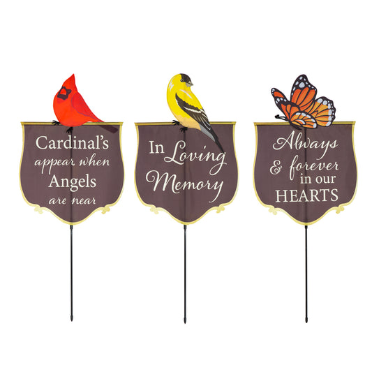 Memorial Fabric Stake with Bobbing Icon