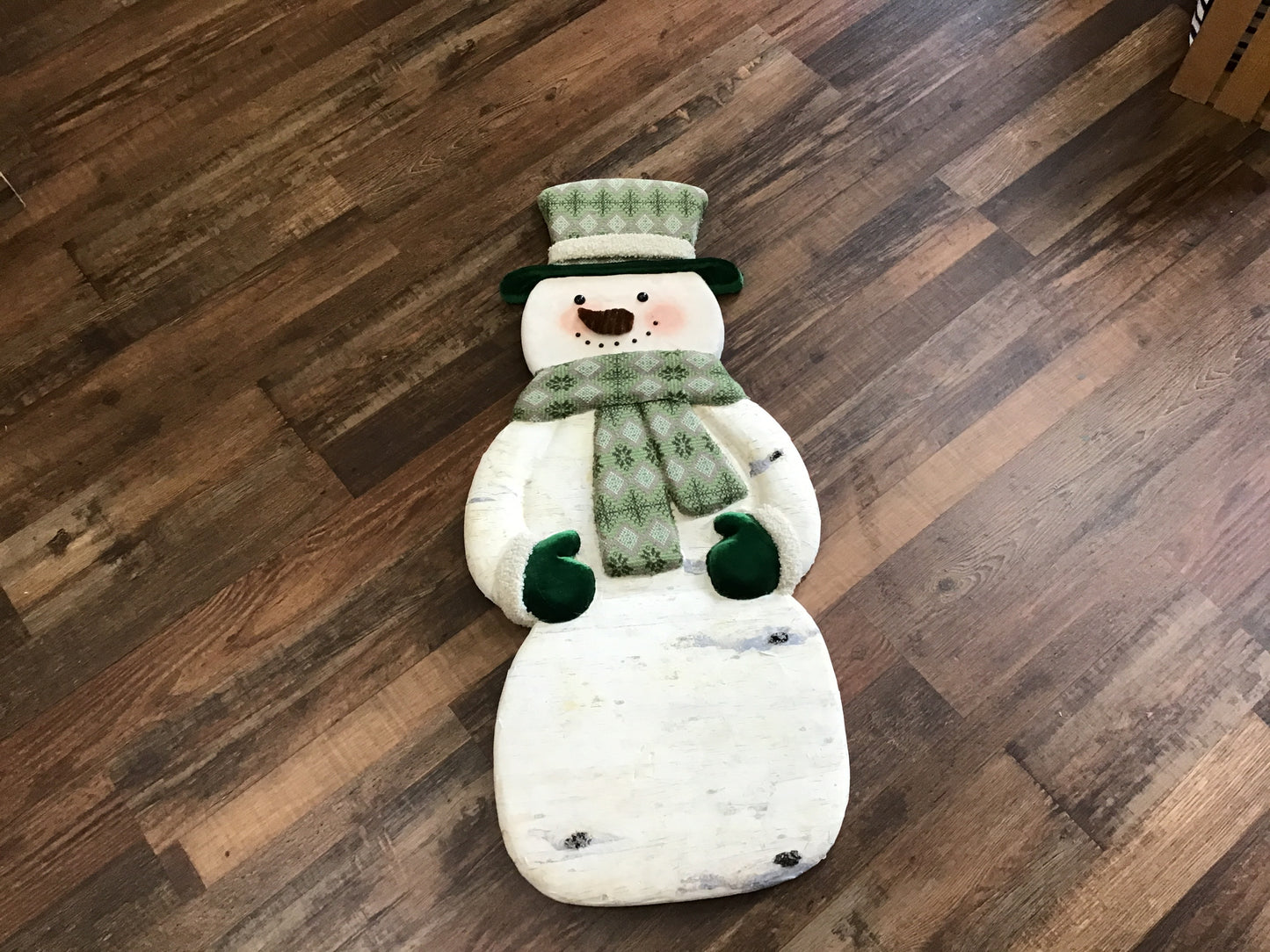 Snowman foam construction 36 inches tall and 16 inches wide