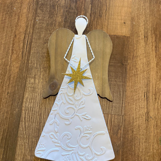 Embossed Metal Angel - Large
