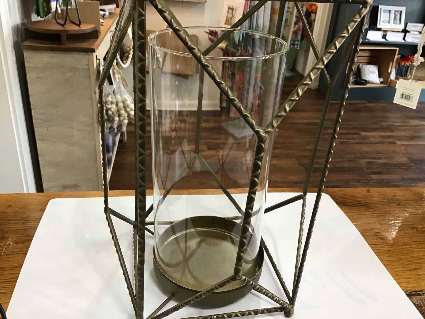 Octagon brass lantern