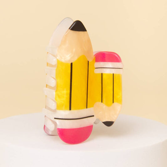 #2 Pencil Theme Acrylic Hair Claw Clip