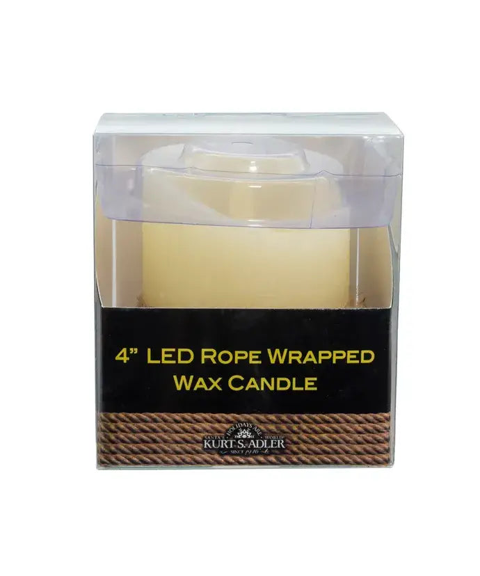 4"B/O LED ROPE CANDLE+FLICKER FLAME